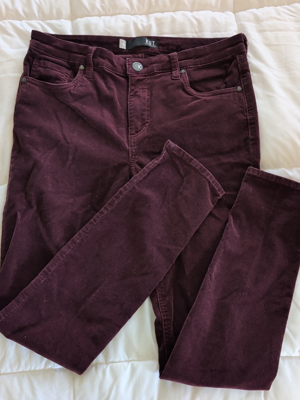 Kut from the Kloth Women's Skinny Jeans in Deep Burgundy